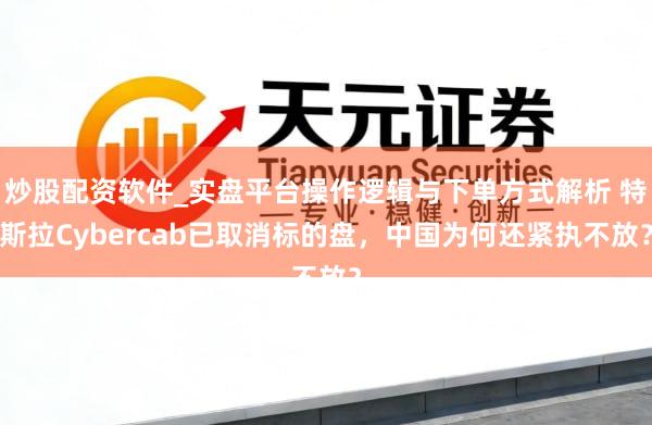 炒股配资软件_实盘平台操作逻辑与下单方式解析 特斯拉Cybercab已取消标的盘，中国为何还紧执不放？