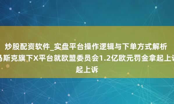 炒股配资软件_实盘平台操作逻辑与下单方式解析 马斯克旗下X平台就欧盟委员会1.2亿欧元罚金拿起上诉