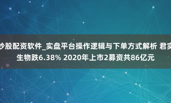 炒股配资软件_实盘平台操作逻辑与下单方式解析 君实生物跌6.38% 2020年上市2募资共86亿元